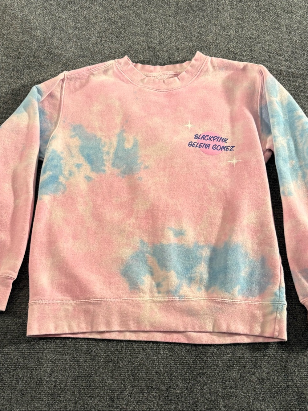 BLACKPINK Selena Gomez Ice Cream Sweatshirt S 2020 Tie Dye K-Pop Merch